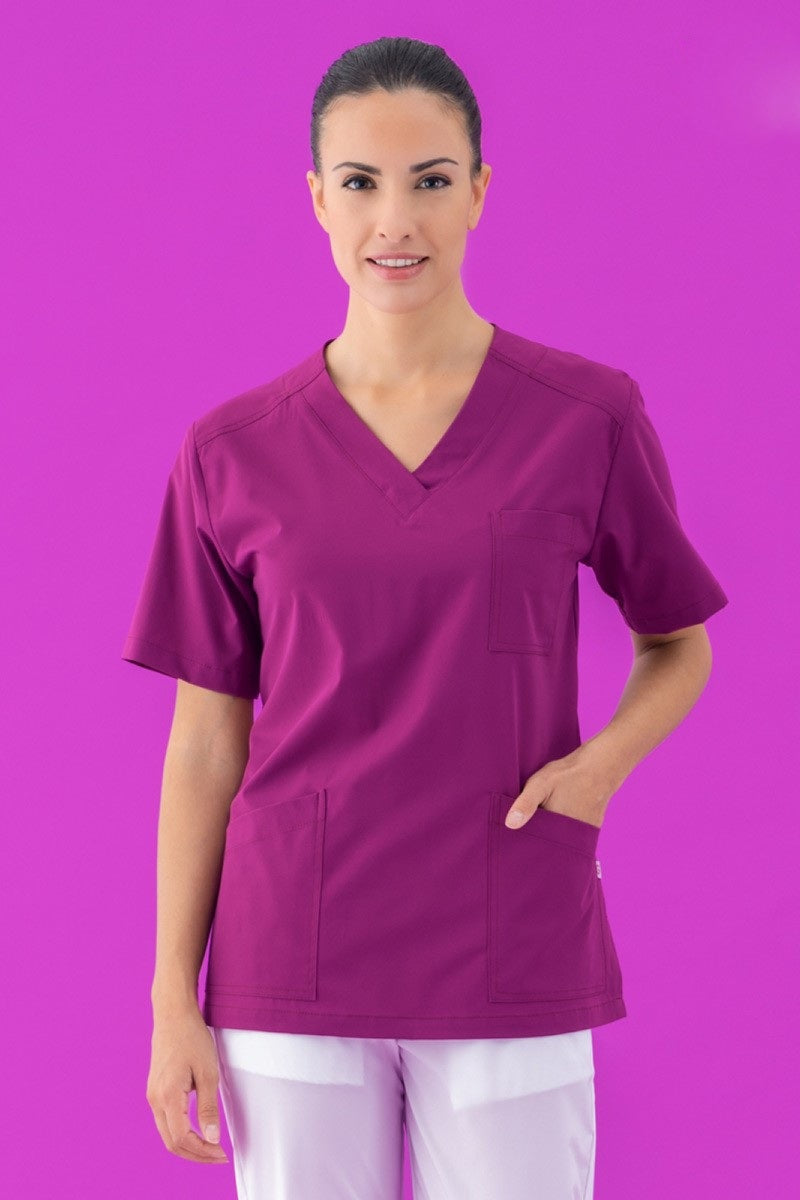 Casacca donna microstretch scollo a V 3-Pockets Sonia